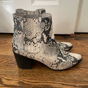 Steve Madden snakeskin booties